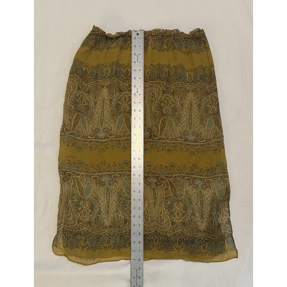 Massimo Dutti Women Silk Maxi Skirt Size 8 Hippie Hippy Vacation Resort Designer - Picture 12 of 12